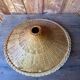 Large vintage oval rattan pendant light