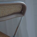 Vintage design cane folding chair: Giancarlo Piretti