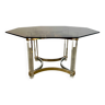 Old Italian design dining table by Alessandro Albrizzi 70s lucite and brass