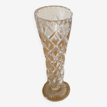Small vintage crystal soliflore vase