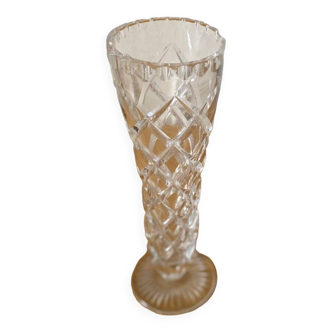 Small vintage crystal soliflore vase