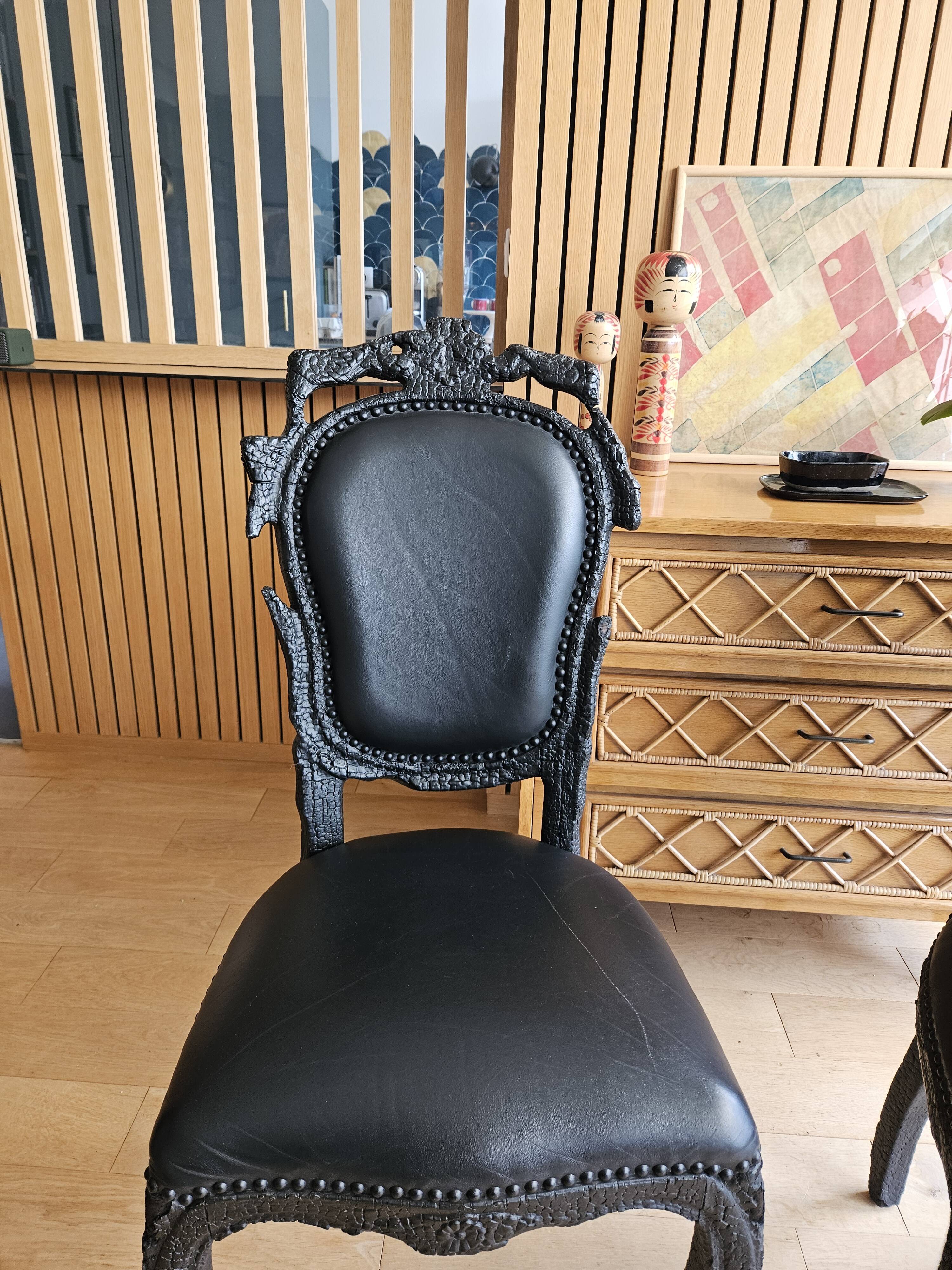 Pair of Smoke Dining Chairs