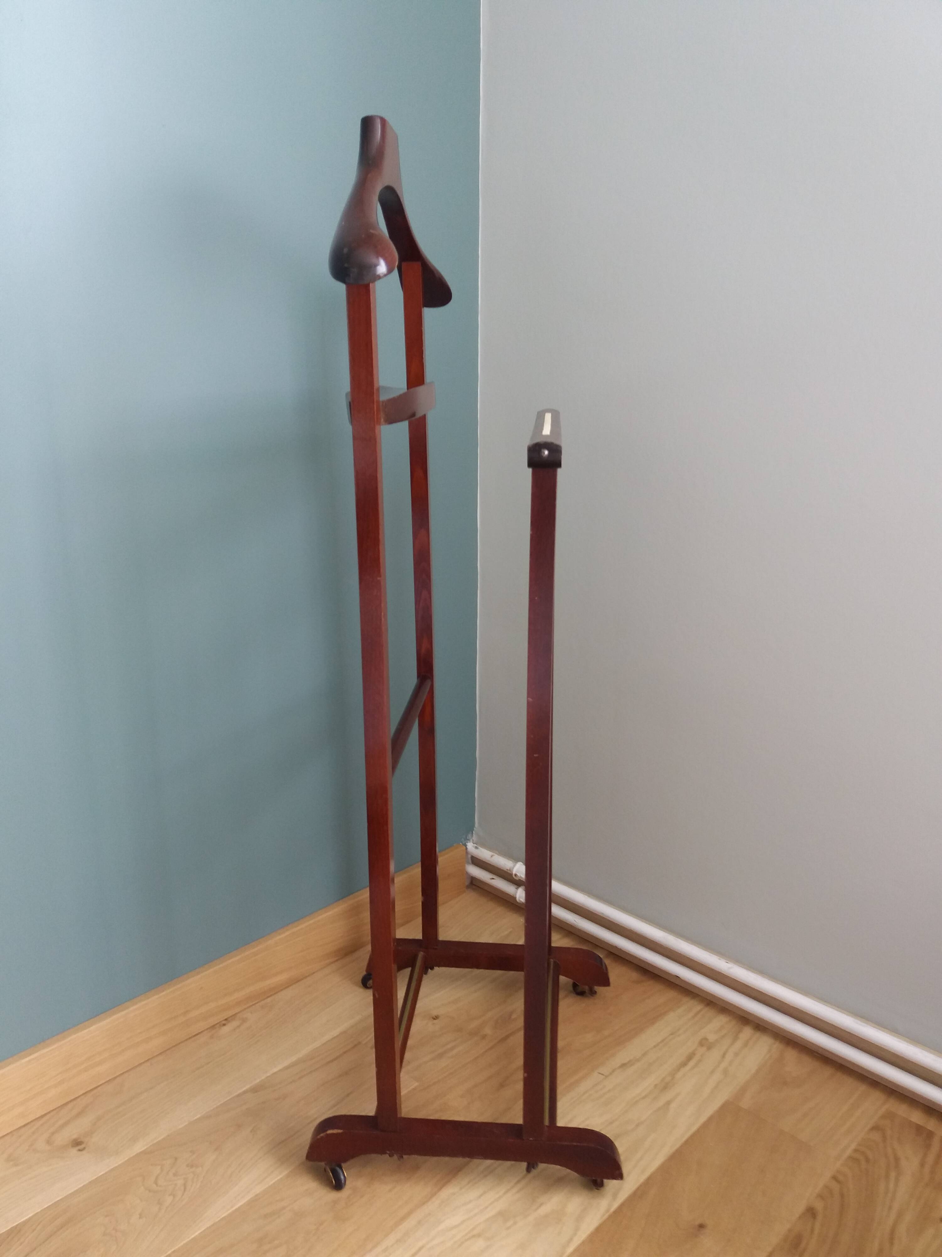 Night stand with two clothes racks