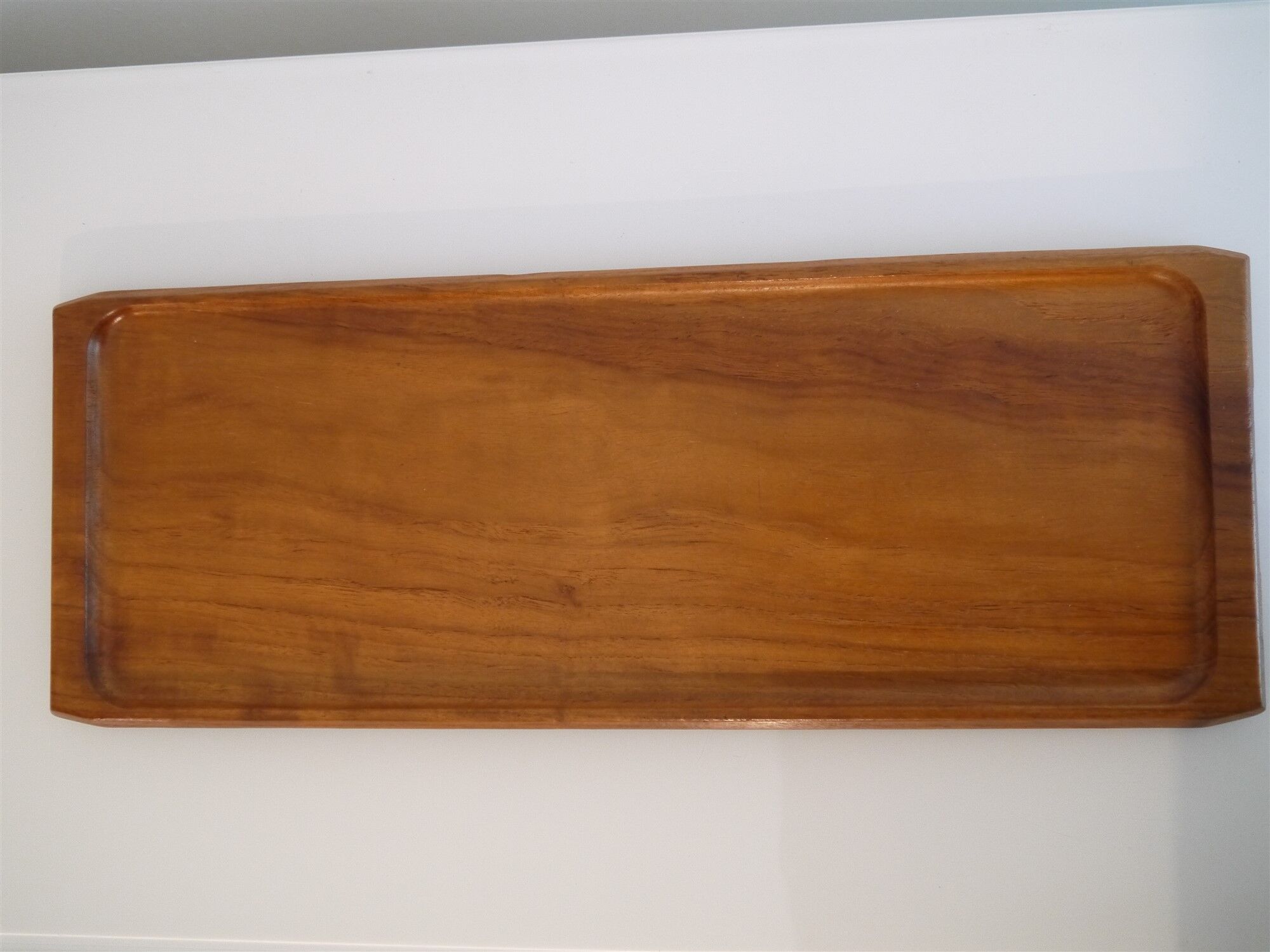 Plateau vintage scandinave en teck 1960