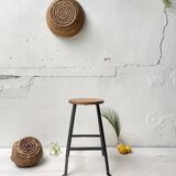Biénaise fixed industrial workshop stool, circa 1940
