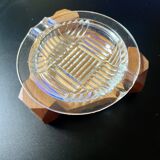 Vintage glass and crystal ashtray
