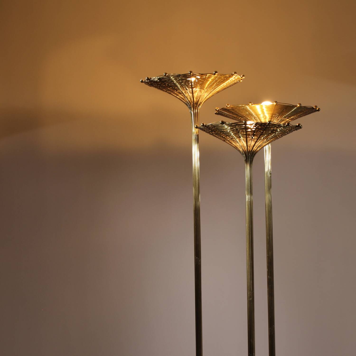 Brass ‚Papyrus‘ Floor Lamp by Nucci Valsecchi | Italy 1970s