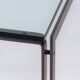 Table basse M1 par Metaform des années 80 en acier inoxydable couleur bronze.