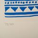 Yona FRIEDMAN: Pictograms of Genesis (Blue), signed original silkscreen