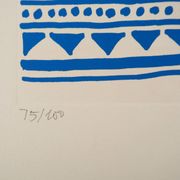 Yona FRIEDMAN: Pictograms of Genesis (Blue), signed original silkscreen