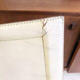MATTEO GRASSI leather armchair with cushion
