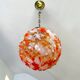 Large red art glass statement pendant