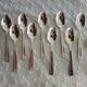 12 moka spoons in silver metal art deco