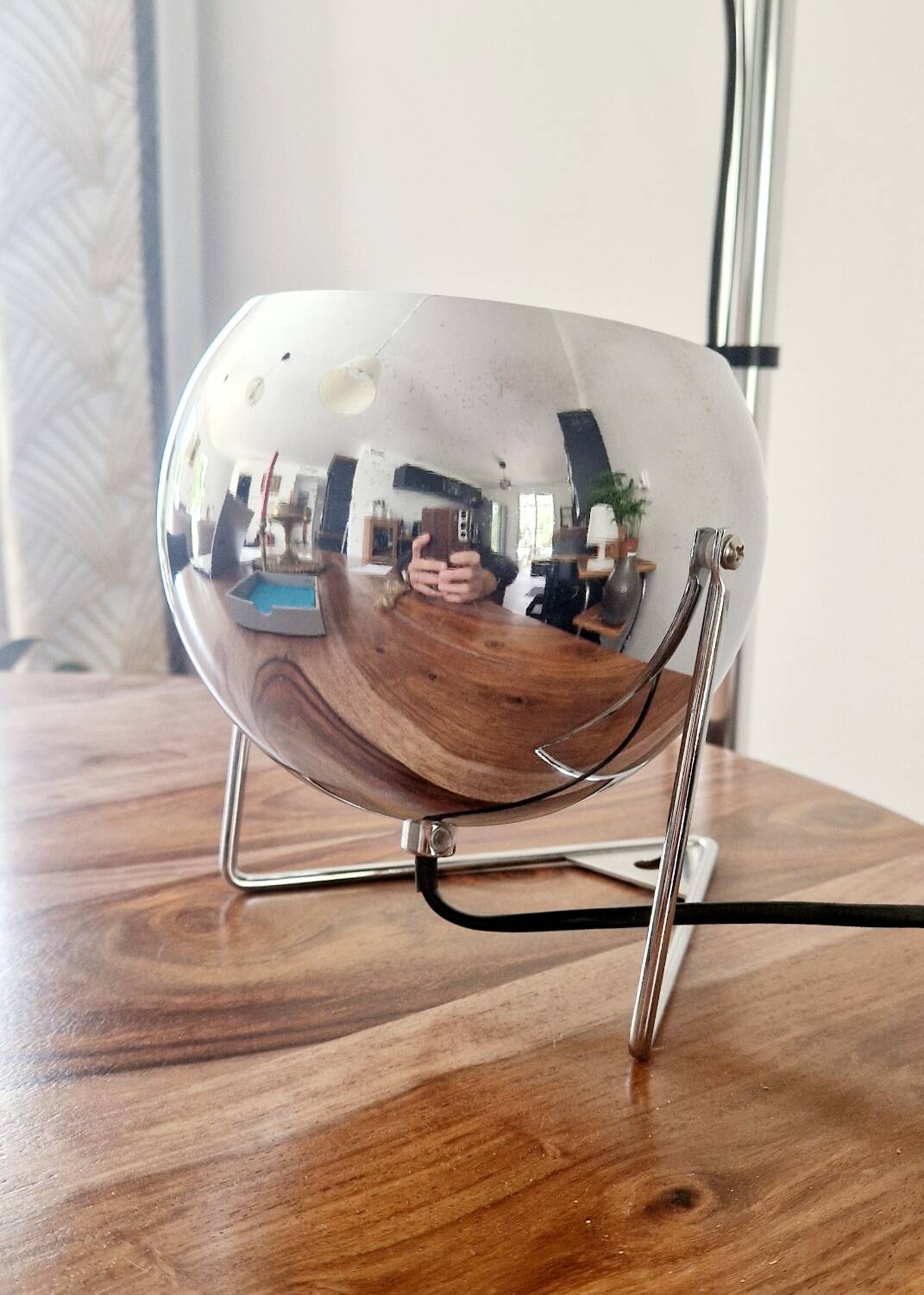 Vintage adjustable lamp - Space Age - Chrome metal - 1980s