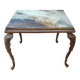 Table d'appoint en marbre et laiton