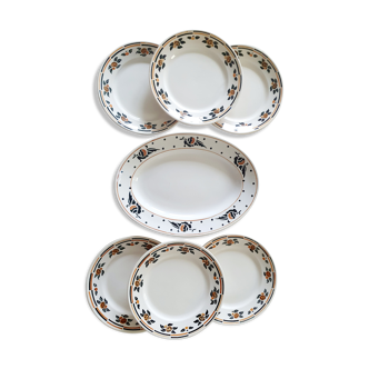 Set of 6 dessert plates and main course