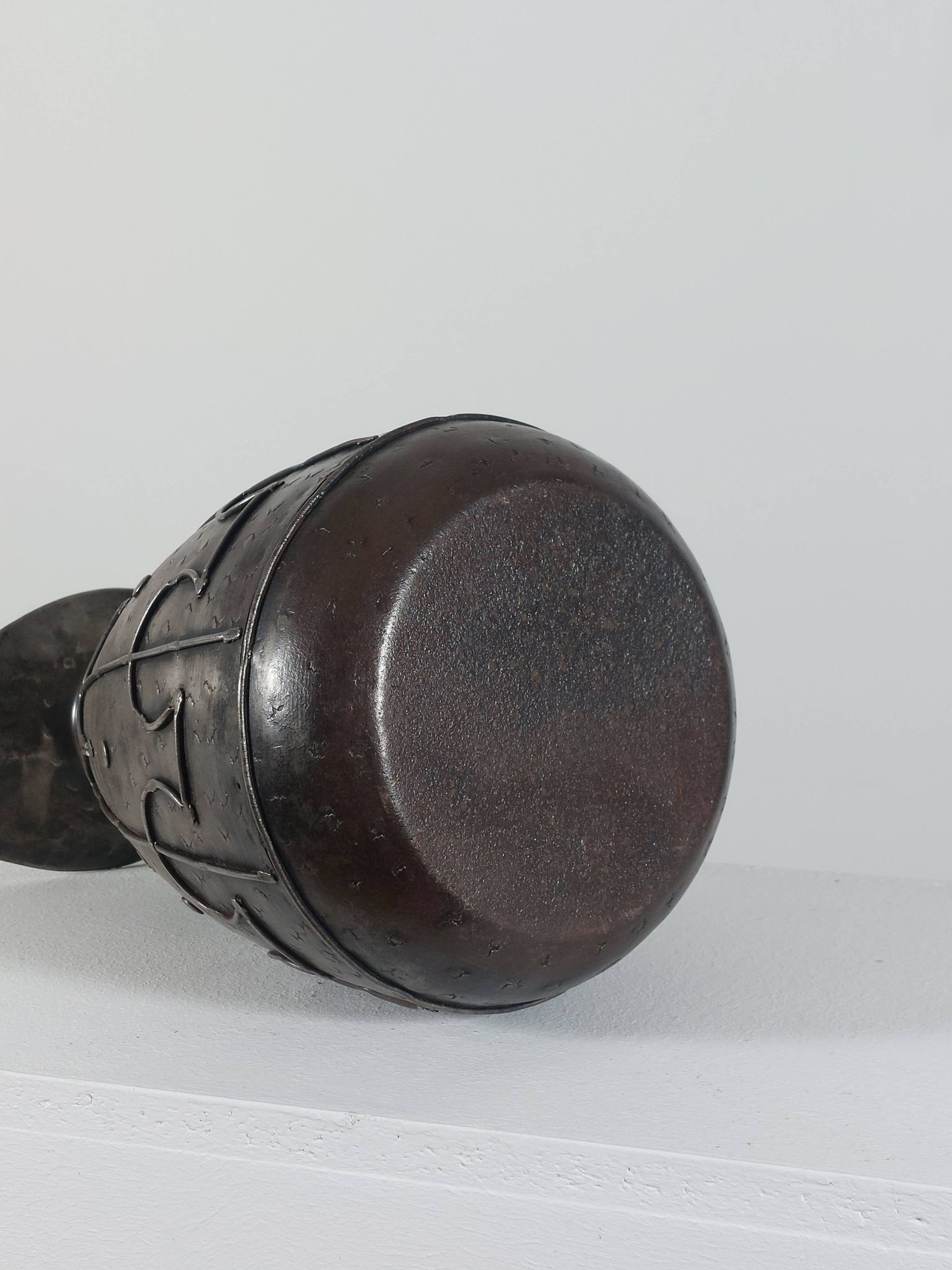 Rare hand-forged metal pitcher and craftsmanship from France.