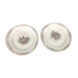 Bird plate duo Ch. Lecerf early XX