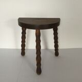 Tabouret en chêne tripode