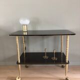 Vintage service table in Formica with wheels