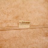 Cinna sofa. Circa 1970. Foam and "caramel" leather. 3 seats.