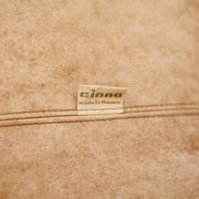 Cinna sofa. Circa 1970. Foam and "caramel" leather. 3 seats.