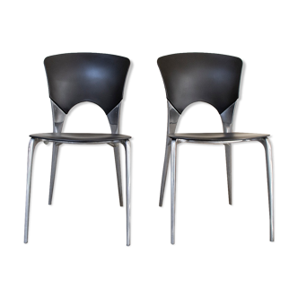 2 chaises empilablse Silla par Josep Llusca pour Driade Italia Année 1995