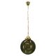 1970s Czech Smoked Glass Globe and Brass Pendant Light