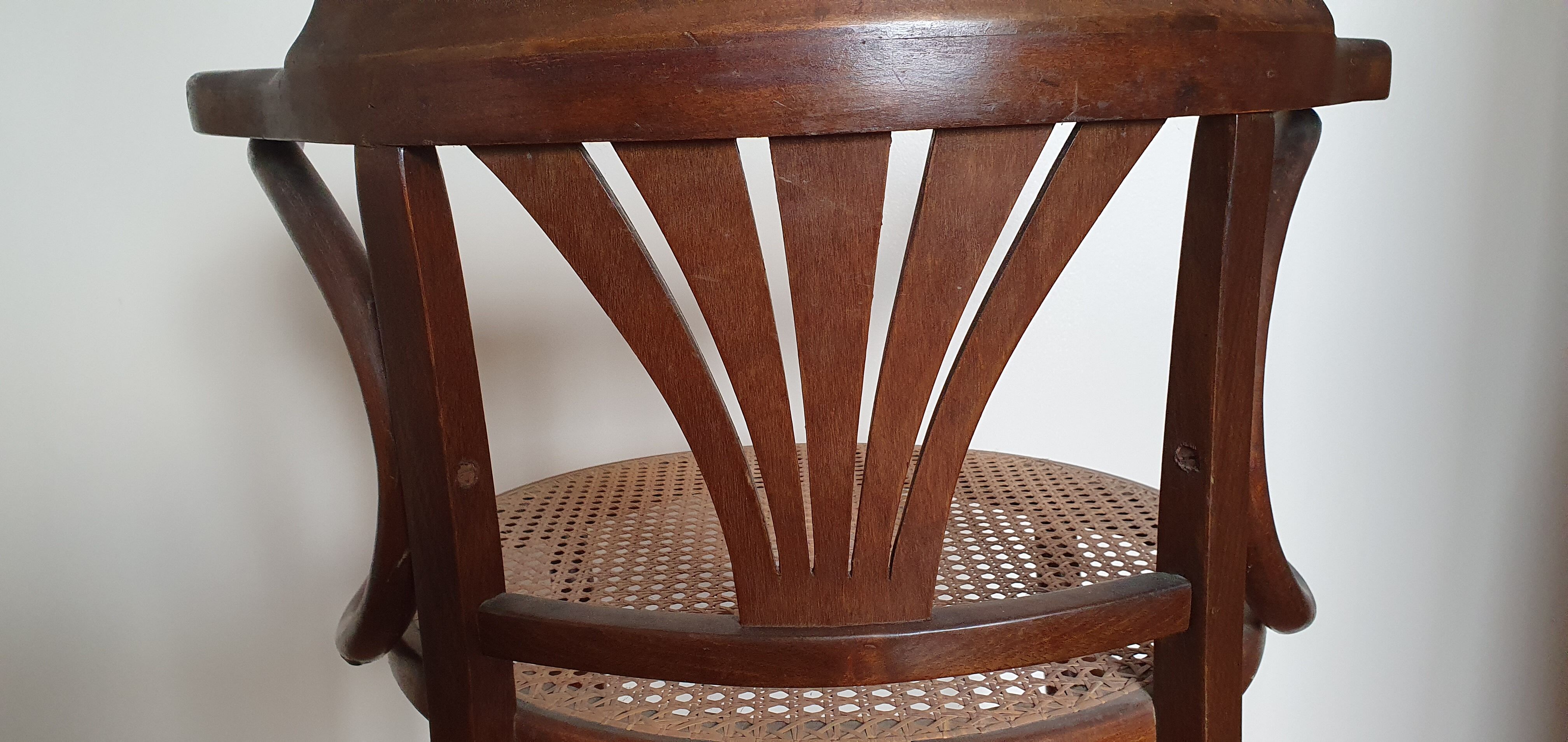 Fauteuil de bureau canné