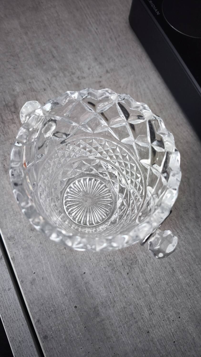 Vintage crystal ice bucket