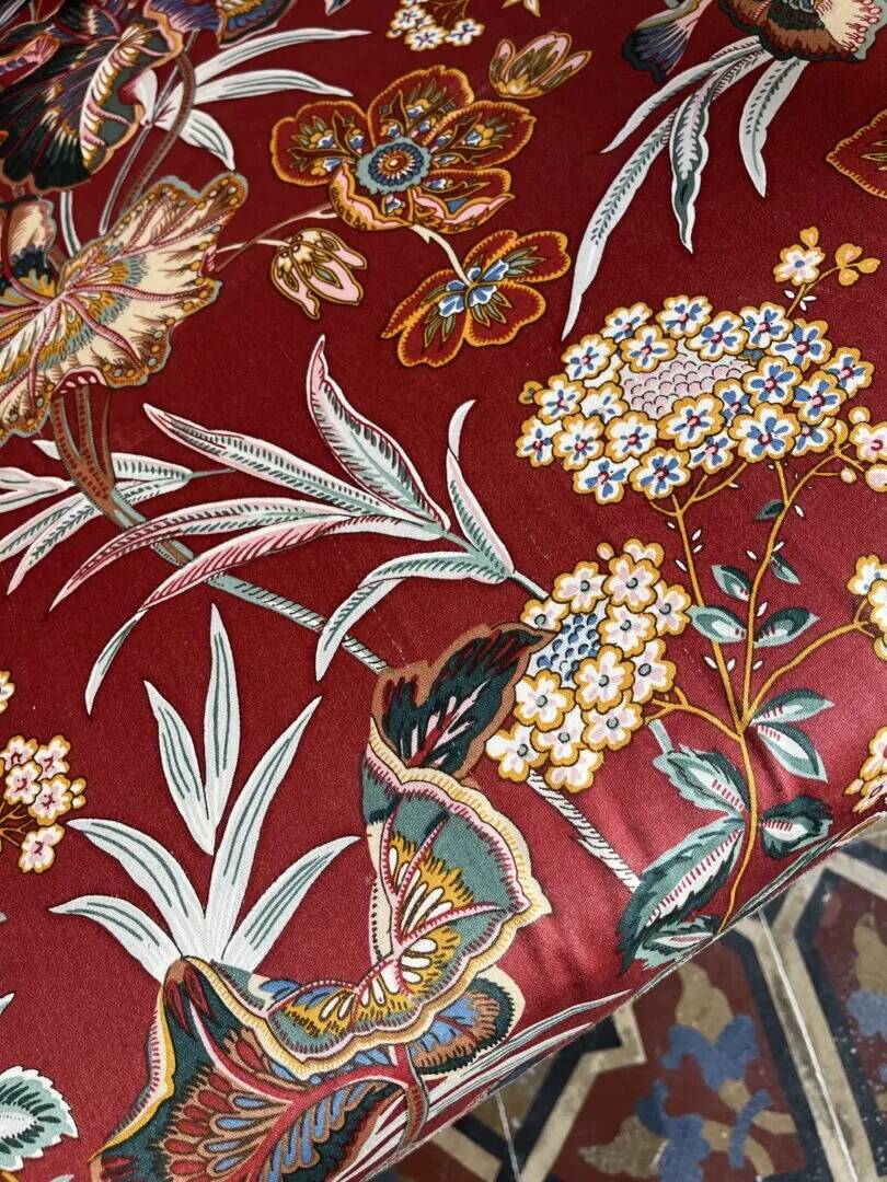 Mid-century floral sitting area
