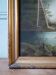 Old oil on canvas framed, "Flamingos"
