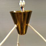 Hanging lamp with three shades/light sources, probably designed by Bent Karlby in the late 1950s