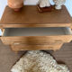 Commode vintage bois pieds compas