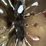 Brass sun wall sconce by Svend Aage Sørensen, Denmark, 1960s, brutalist