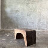 Low stool in old Asian monoxyl teak