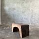 Low stool in old Asian monoxyl teak