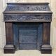 Breton chestnut fireplace mantle of the early twentieth century