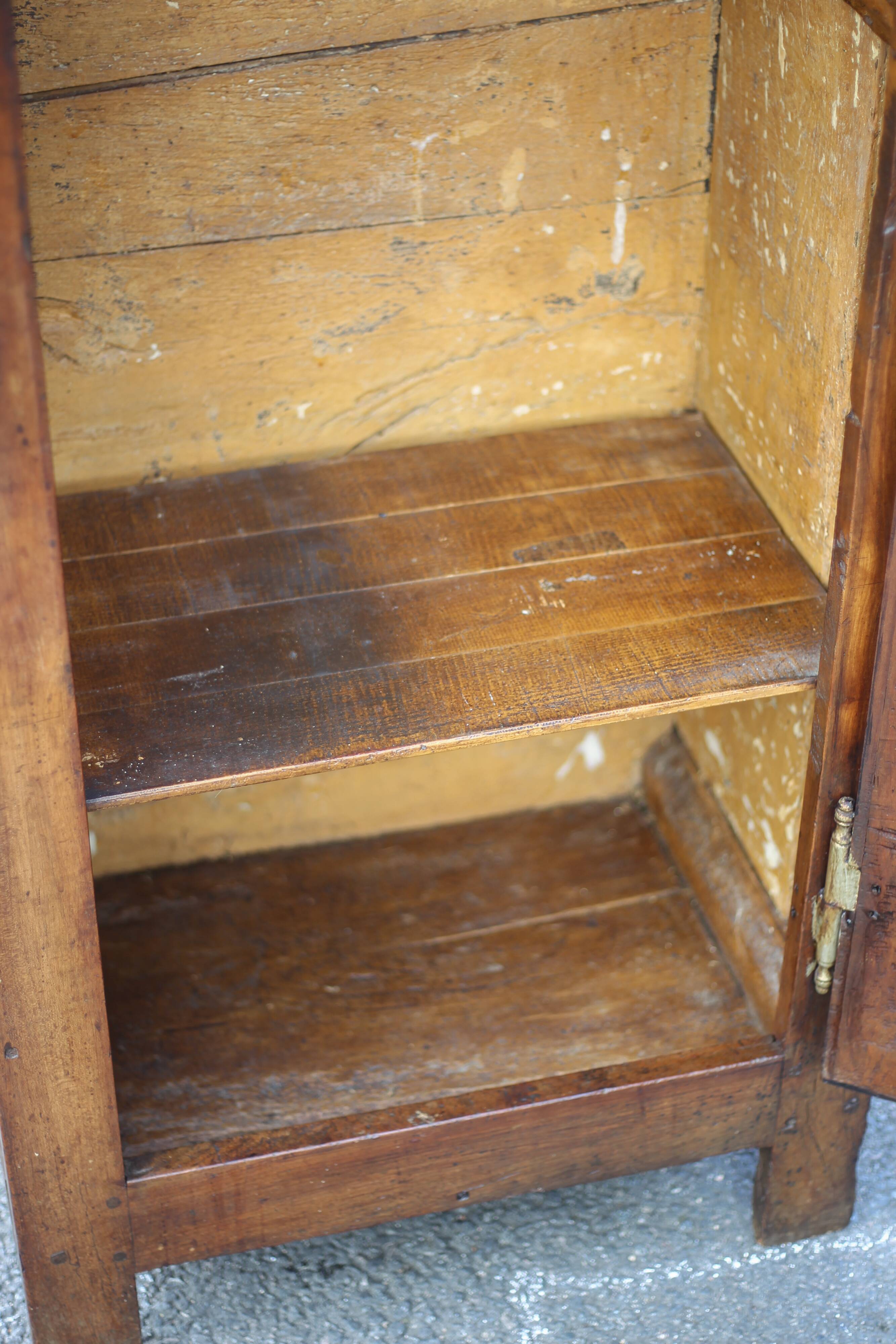 Old wardrobe, 1-door wooden wardrobe, old hosiery, storage unit, brutalist, 19th century