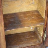 Old wardrobe, 1-door wooden wardrobe, old hosiery, storage unit, brutalist, 19th century