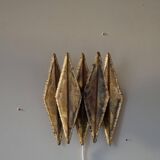 Brutalist wall lamp in brass by Svend Aage Holm Sørensen, 1960s.