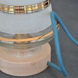 Table lamp glass globe and gilded edging