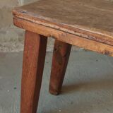 Brutalist oak bench 90 cm