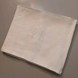 3 small antique tablecloths with embroidered initials PB