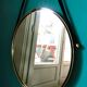 Round brass mirror. Denmark 1960