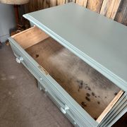 Commode de style Art Déco verte (rénovée)