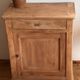 Parisian buffet 1 door antique - solid raw wood jam cabinet