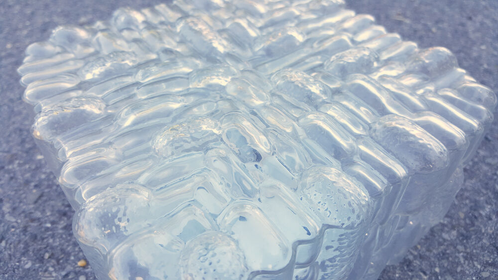 Vintage glass ceiling from the 70s