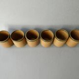 6 verres gobelets en grès émaillé