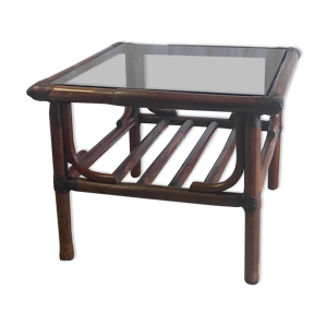 Table basse en rotin